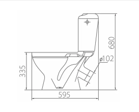 Унитаз-компакт Kolo Bambi 29х59,5 с сиденьем сантехнический фарфор белый 109900UA