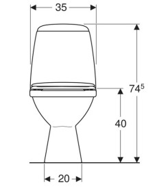 Унитаз-компакт Kolo Solo 35,5х64 см с сиденьем с крышкой сантехнический фарфор белый S7921800UA