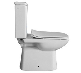 Унитаз-компакт напольный Аквародос Duru 38х62,3 см с сиденьем Slim Soft-Close фарфор белый  АР000040674