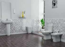 Унитаз-компакт напольный Аквародос Duru 38х62,3 см с сиденьем Slim Soft-Close фарфор белый  АР000040674