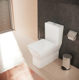 Унитаз-компакт напольный Hansgrohe EluPura Original Q AquaChannel Flush 39х64 см с крышкой керамика белый 60206450