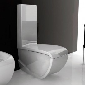 Чаша унітаза-компакта підлогового Hidra Hi-Line 38х67,5 см санфаянс білий глянцевий HI12 001 bianco lucido