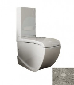 Чаша унитаза-компакта напольного Hidra Hi-Line 38х67,5 см санфаянс белый/серый HI12 100 ceppo di gre