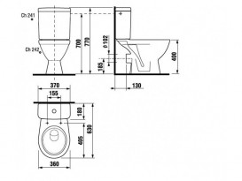 Унітаз-компакт підлоговий Jika Lyra Plus з бачком кераміка білий H8263860002411
