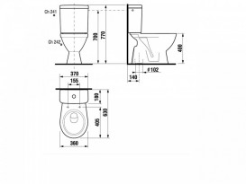 Унитаз-компакт напольный Jika Lyra Plus с бачком керамика белый H8263870002411