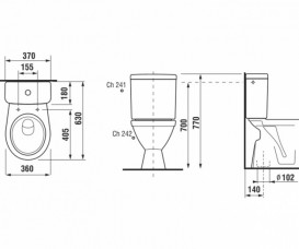 Унитаз-компакт напольный Jika Lyra Plus с бачком керамика белый H8263870002421
