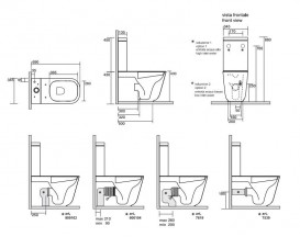 Унітаз-компакт підлоговий Kerasan Tribeca з керамічним бачком з кріпленням WB5N чорний матовий 511731