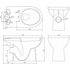 Унітаз-компакт підлоговий Kolo Nova Pro білий M39020000