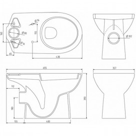 УНИТАЗ-КОМПАКТ НАПОЛЬНЫЙ KOLO NOVA PRO БЕЛЫЙ M39042000