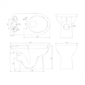 Унітаз-компакт підлоговий Kolo Nova Pro Rimfree білий M39044000