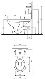 Унитаз-компакт напольный Kolo Solo с бачком и крышкой с сиденьем S79218-00U