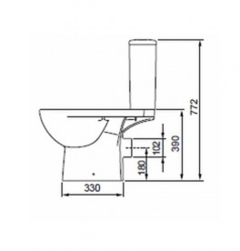 Унітаз-компакт підлоговий Kolo Status 36х64,5 см з бачком і кришкою Soft-Close Click2Clean 2395250UA
