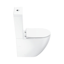 Унитаз-компакт напольный Ravak Optima RimOff 38х60,5 см с сиденьем керамика белый X01870