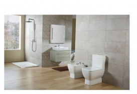 Унитаз-компакт напольный Sanwerk Emmasquare 36,5х61,5 см с крышкой керамика белый SW0003073