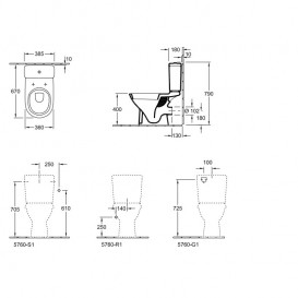 Унитаз напольный Villeroy&Boch коллекция O.Novo 5661T301 + Сиденье Soft-Close