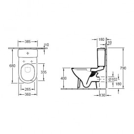Унитаз-компакт Villeroy&Boch O.novo DirectFlush 5661R001+5760G101+9M38S101