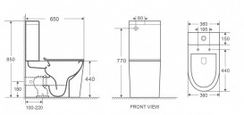 Унітаз-компакт Volle Nemo підлоговий з бачком і сидінням чорний матовий 13-17-377 Black