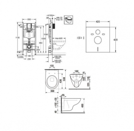 Унітаз консольний Jika Lyra H8233800000001 + сидіння SoftClose H8933853000001 + Комплект 3 в 1 Grohe Rapid SL 38721J38