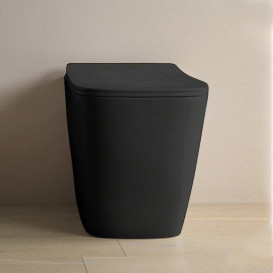 Унітаз для підлоги ArtCeram A16 безободковий 36х52,5 см кераміка чорний матовий ASV004 17;00