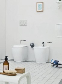 Унітаз підлоговий ArtCeram Azuley 37х52,5 см білий матовий AZV002 05; 00