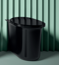 Унитаз напольный ArtCeram Chic безободковый 38х54 см керамика черный матовый CHV002 17;00