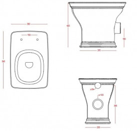 Унитаз напольный Artceram Civitas 36х54 см керамика голубой CIV003 32;00
