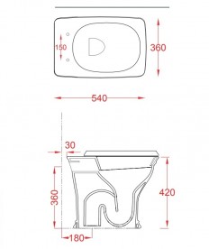 Унитаз напольный ArtCeram Civitas 36х54 см белый глянцевый CIV002 01;00