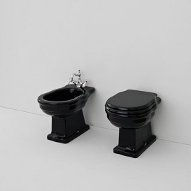 Унітаз підлоговий ArtCeram Hermitage 36х53 см чорний глянсовий HEV003 03; 00