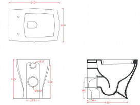 Унітаз для підлоги ArtCeram Jazz 36х54 см кераміка чорний матовий JZV002 17;00