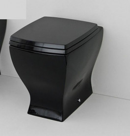 Унітаз для підлоги ArtCeram Jazz 36х54 см кераміка чорний матовий JZV002 17;00