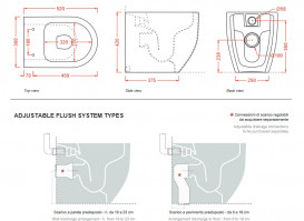 Унітаз для підлоги ArtCeram Monet безободковий 36х52 см кераміка чорний матовий MNV002 17;00