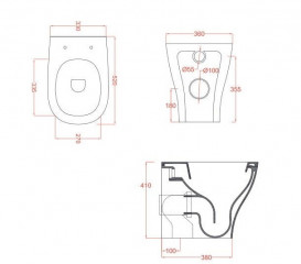 Унітаз для підлоги ArtCeram Ten 36х52 см кераміка сіро-синій (denim) TEV002 37;00