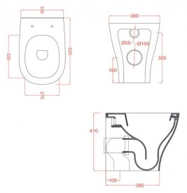 Унитаз напольный ArtCeram Ten 36х52 см санфарфор белый глянцевый TEV002 01;00