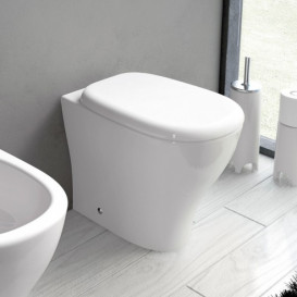 Унитаз напольный ArtCeram Ten 4.0 безободковый 36х52 см керамика белый TEV007 01;00