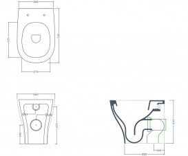 Унитаз напольный ArtCeram Ten 4.0 безободковый 36х52 см керамика синий TEV007 38;00