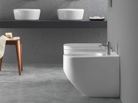 Унітаз підлоговий безободковий Hatria Next 36х56 см санфарфор білий Y3AY01