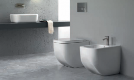 Унитаз напольный безободковый Hatria Next Alchemy 36х56 см санфарфор белый матовый A0Y3AY25