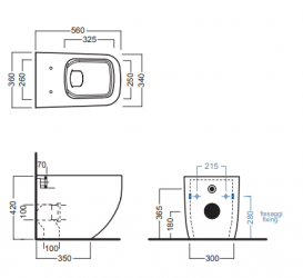 Унитаз напольный безободковый Hatria Next Alchemy 36х56 см санфарфор белый матовый A0Y3AY25