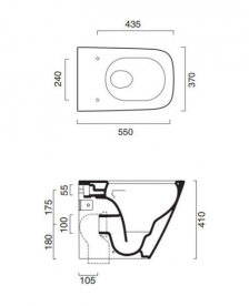 Унитаз напольный Catalano Green NewFlush керамика белый глянцевый + сиденье 1VP55RGR00+5GR55STP00
