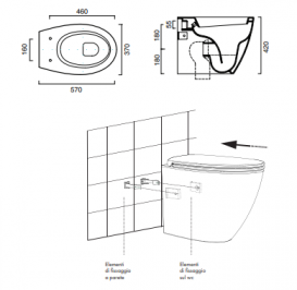 Унітаз підлоговий Catalano Velis під прихований бачок / інсталяцію кераміка білий 1VPT5700