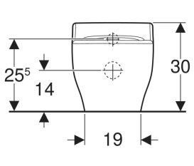 Унітаз підлоговий Geberit Bambini безободковий 27.5х44 см сантехнічний фарфор білий 502.965.00.1
