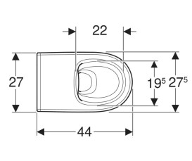 Унітаз підлоговий Geberit Bambini безободковий 27.5х44 см сантехнічний фарфор білий 502.965.00.1