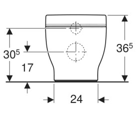 Унітаз для підлоги Geberit Bambini безободковий 33.5х53 см сантехнічний фарфор білий 502.966.00.1