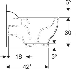 Унітаз для підлоги Geberit Bambini безободковий 33.5х53 см сантехнічний фарфор білий 502.966.00.1