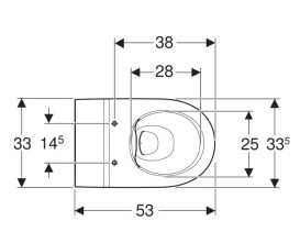 Унітаз для підлоги Geberit Bambini безободковий 33.5х53 см сантехнічний фарфор білий 502.966.00.1