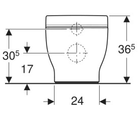 Унітаз для підлоги Geberit Bambini безободковий 33.5х53 см сантехнічний фарфор білий 502.966.00.2