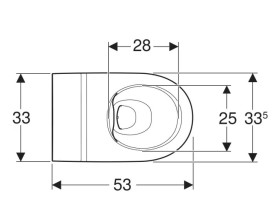 Унітаз для підлоги Geberit Bambini безободковий 33.5х53 см сантехнічний фарфор білий 502.966.00.2