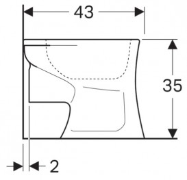 Унітаз підлоговий Geberit Bambini для дітей 33х43 см фарфор білий 211500000