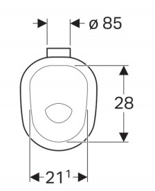 Унитаз напольный Geberit Bambini для детей младшего возраста 28х37,5 см фарфор белый 211650000