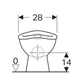 Унитаз напольный Geberit Bambini для детей младшего возраста 28х37,5 см фарфор белый 211650000